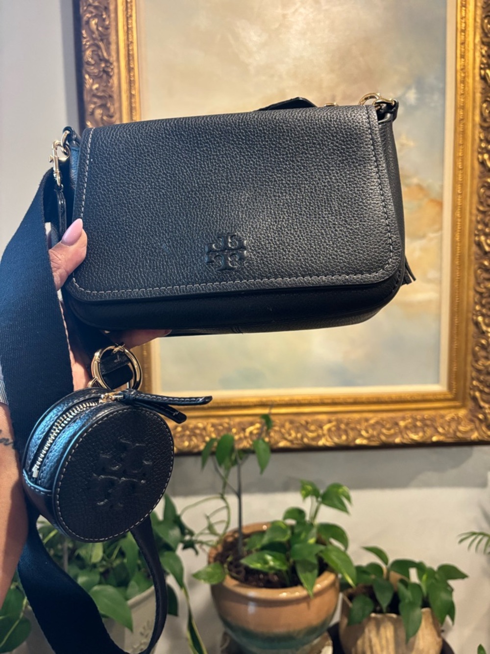TORY BURCH Thea Web Flap Crossbody Bag